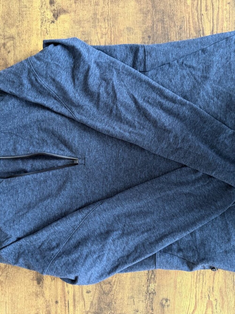 Lululemon Mens Quarter Zip Pullover Heather Blue Gray